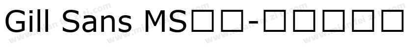 Gill Sans MS字体字体转换